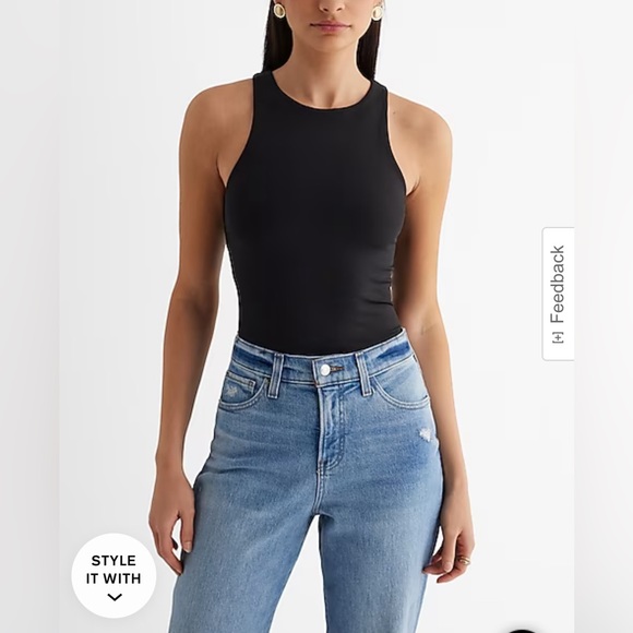 Tops - Express High Neck Cropped Tank NWOT